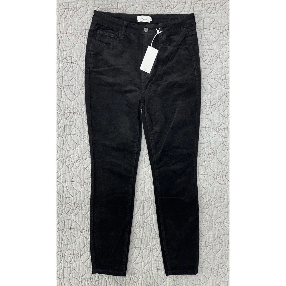 NWT Jelly Jeans‎ Black Corduroy Skinny Pants / Jr Women's Size 11 (30x28)